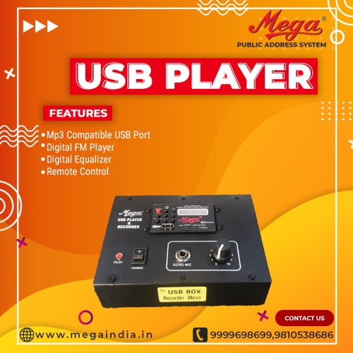 USB player recorder P.A. Mobile Amplifier Cum Siren